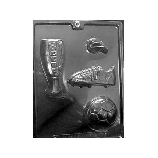 Cybrtrayd S100 Sports Chocolate Candy Mold, Soccer Kit for Specialty Box: Kitchen & Dining