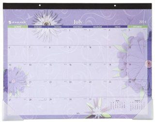 AT A GLANCE 2014 2015 Academic Year Paper Flowers Monthly Desk Pad Calendar, 22 x 17 Inch Page Size (5035 A4) : Office Products