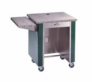 Piper Products R2 CS 5010 36 in Cashier Stand w/ Drawer & Lock, Open Body, Mobile, Modular, Gentiane Blue, Each: Kitchen & Dining