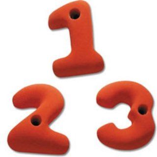 Number Rock Climbing Wall Hand Holds (Set of 10) : Sports & Outdoors