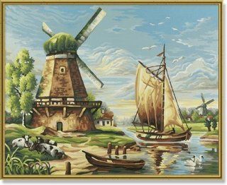 Schipper Windmills Paint by Number: Toys & Games