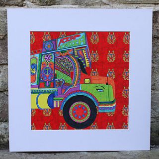 truck art print by plum chutney