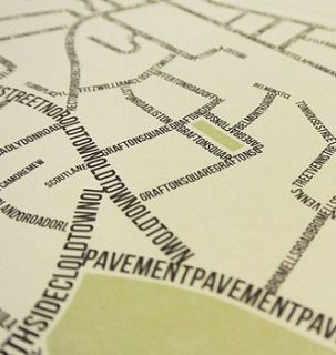 clapham typographic street map by place in print