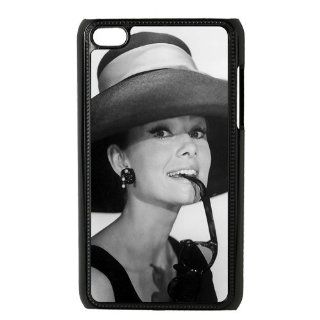 Personalized Cover Beautiful Star Audrey Hepburn Cheap Hard Snap On Case Cover For Ipod Touch 4 Ipod4 AX51612   Players & Accessories