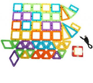 As Is Magformers 48 pc. Magnetic Building Set with LED Light —