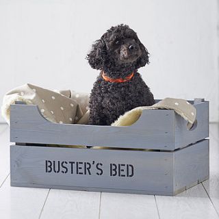personalised crate pet bed by plantabox