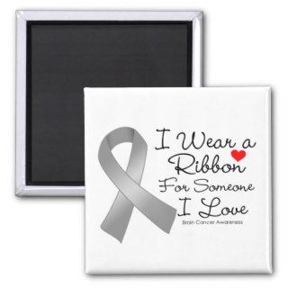 Brain Cancer Ribbon Someone I Love Refrigerator Magnets