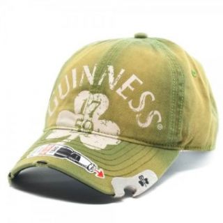 Guinness Irish   Green Clover Bottle Opener Adj Irish Baseball Hat Cap: Clothing