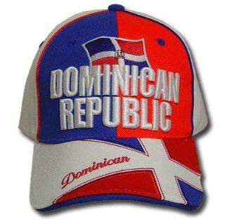 DOMINICAN REPUBLIC WHITE BLUE RED BASEBALL CAP HAT ADJ : Sports Related Merchandise : Sports & Outdoors