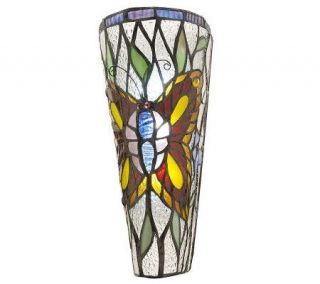 Stained Glass Battery Operated 11 inch Wall Sconce —