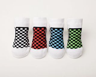 set of four skater baby socks by diddywear
