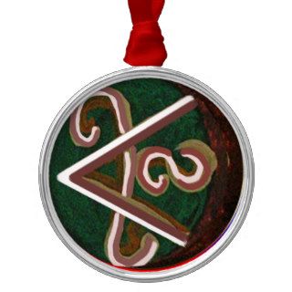 SHANTI Symbol  for Peace Lovers Christmas Ornament