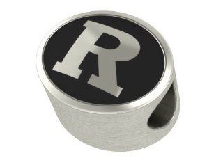 Rutgers University College Bead Fits Most Pandora Style Bracelets Including Pandora, Chamilia, Biagi, Zable, Troll and More. This High Quality Bead is Made In The U.S.A. And Is In Stock for Immediate Shipping: Jewelry