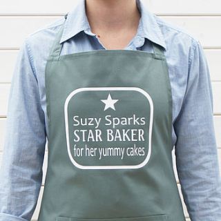 personalised star baker apron by sparks clothing