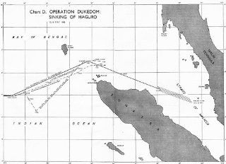 SINGAPORE: May to Sep, 1945: Operation Dukedom sinking of Haguro, 1951 map   Wall Maps