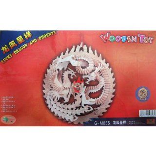 3 D Woodcraft Construction Kit   Lucky Dragon and Phoenix : Other Products : Everything Else