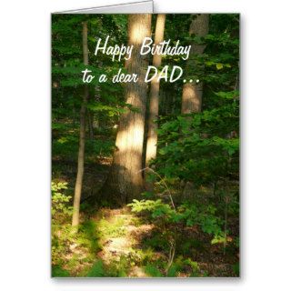 Happy Birthday to a dear DAD Forest Light Card