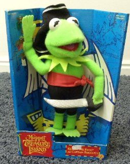 Out of Production Sesame Street Muppets 11" Plush Pirate Kermit the Frog at Captain Smollett Mint in Box: Toys & Games