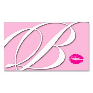 311 Monogram B Kiss Business Card Template