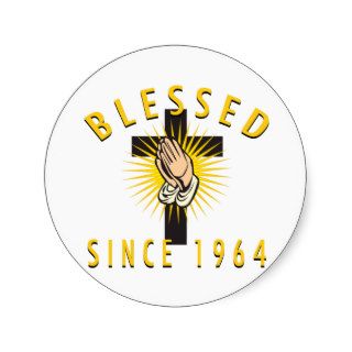 Blessed Since 1964 Christian Birthday Stickers