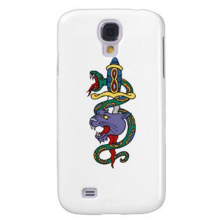TATTOO ART COUGAR WITH SNAKE GALAXY S4 COVERS