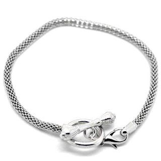 Easy on Easy Off !! Starter Master Bracelet w/ Toggle Clasp Fits Pandora, Newer Troll, Charmilia, Kay's Beads Also Keeps Beads From Falling Off Silver Tone Sizes Available in Drop down Menu (7.5 Inches): Jewelry
