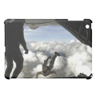 Pararescuemen jump out the back of a C 130 iPad Mini Cases