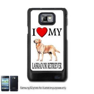 Labrador Retriever I Love My Dog Photo Samsung Galaxy S2 I9100 Case Cover Skin Black (FITS AT&T AND STRAIGHT TALK MODELS ONLY): Cell Phones & Accessories