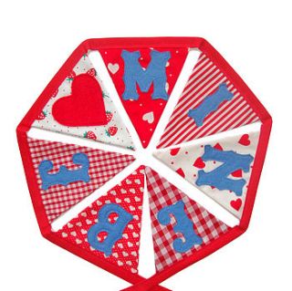 'be mine' valentines love bunting by handmade by lucylu