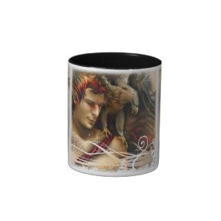 Hawk  Fantasy Fairy Warrior Male Mug