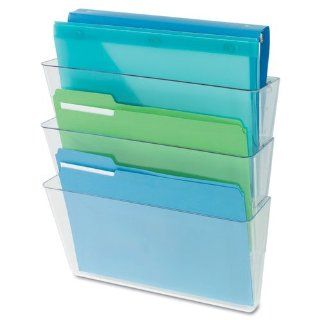 Universal   3 Pocket Wall File Starter Set, Letter, Clear   Sold As 1 Set   Expandable system lets you customize your wall filing system.: Everything Else