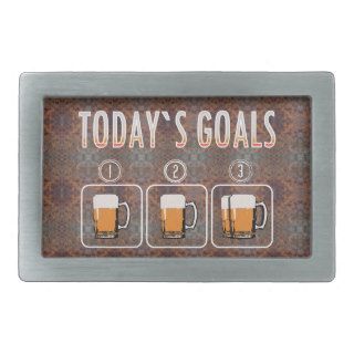 Today's Goals Beer Belt Buckle