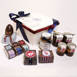 chocolate and cake curiouser hamper by fairy tale gourmet