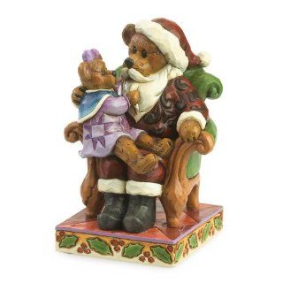 Jim Shore Boyds Bears   Santa with HollyChristmas Wishes   Holiday Figurines