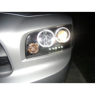 Spyder PRO YD DCH05 LED BK Dodge Charger Halo LED Black Projector Headlights Assembly (Sold in Pairs): Automotive