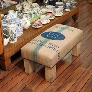 handmade coffee sack footstool by jones and jones of berwick upon tweed