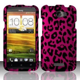 Rubberized phone case for the HTC One X carried by AT and T, Hot Cheetah Pink: Cell Phones & Accessories