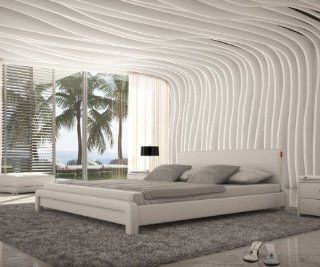 Polsterbett Argo 200x220 cm Weiss Design Bett mit berlnge: Küche & Haushalt
