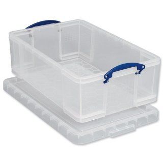 Really Useful Kunststoff Aufbewahrungsbox leicht robust stapelbar 50 Liter 440 x 710 x 230 mm transparent: Bürobedarf & Schreibwaren