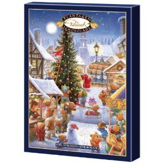 Rausch Plantagen Schokolade Adventskalender Bren Weihnachtsmarkt 795301, Edel Vollmilch Schokolade, 250 g, 1er Pack (1 x 250 g): Lebensmittel & Getrnke