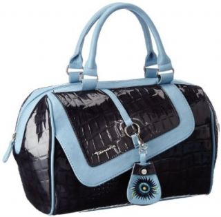 Tamaris Teresa Bowling Bag A 1 100 28 300, Damen Bowlingtaschen, Blau (pacific comb 861), 30x24x15 cm (B x H x T): Schuhe & Handtaschen