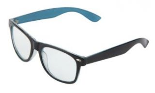 Sonnenbrille Nerdbrille retro Artikel 4026 62 blau / klar / transparent: Bekleidung