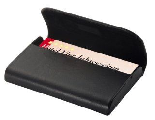 Sigel VZ270 Visitenkarten Etui Torino, schwarz, fr bis zu 25 Karten (max. 9,5 x 6 cm), mit verdecktem Magnetverschluss, Nappaleder: Bürobedarf & Schreibwaren