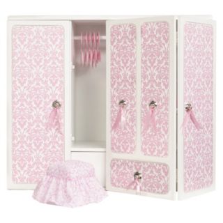 Our Generation Wooden Wardrobe with Ribbons