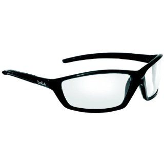 Boll Safety 253 SS 40062 Solis Safety Eyewear with Shiny Black Nylon + TPR/Polycarbonate Full Frame and Clear Lens   Safety Glasses  