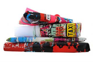 city skyline wrapping paper by kitty mccall