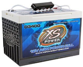XS POWER D3400 12 Volt 3300 Amperes Car Audio AGM Power Cell Battery Pure Virgin Lead Design : Automotive Batteries : Car Electronics