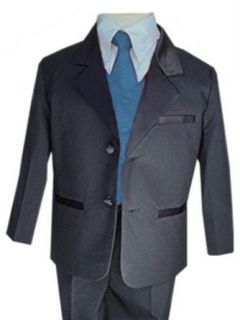 Peanut Butter Collection Boy's 2 Button Notch Tuxedo   Size 8, Baby Blue: Tuxedo Suits: Clothing
