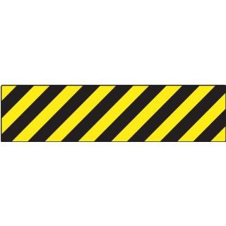Accuform Signs PSR268 Slip Gard Adhesive Vinyl Step Style Caution Stripes Floor Sign, 24" Width x 6" Length, Black on Yellow: Safety Tape: Industrial & Scientific