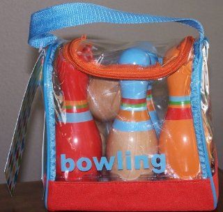 Play Wonder Wooden Bowling Set: Toys & Games